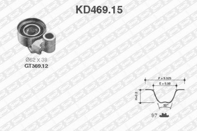 SNR KD469.15 комплект ремня грм на TOYOTA LAND CRUISER (LJ12_, KZJ12_, TRJ12_, KDJ12_, GRJ12_)