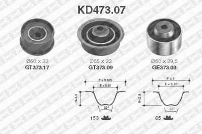 SNR KD473.07 комплект ремня грм на HYUNDAI SANTAMO