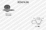SNR KD474.08 комплект ремня грм на HONDA CIVIC VI Hatchback (EJ, EK)