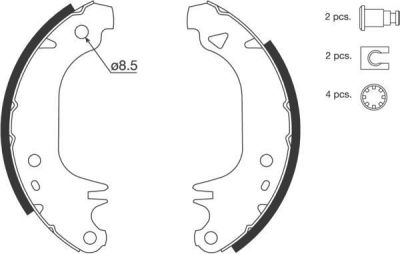 Spidan 30472 комплект тормозных колодок на PEUGEOT 309 II (3C, 3A)