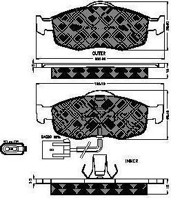 Spidan 31876 комплект тормозных колодок, дисковый тормоз на FORD SCORPIO I (GAE, GGE)