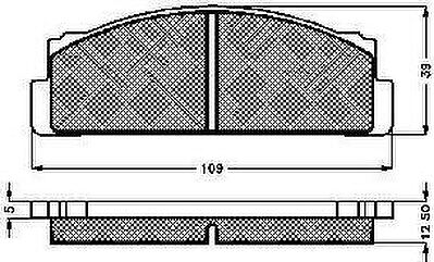 Spidan 32662 комплект тормозных колодок, дисковый тормоз на TOYOTA COROLLA (KE)