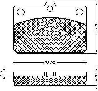 Spidan 32663 комплект тормозных колодок, дисковый тормоз на TOYOTA COROLLA (KE)