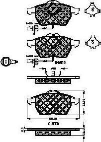 Spidan 32713 комплект тормозных колодок, дисковый тормоз на VW PASSAT Variant (3B6)