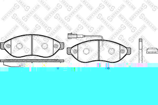 Stellox 001 091B-SX комплект тормозных колодок, дисковый тормоз на FIAT DUCATO фургон (250, 290)