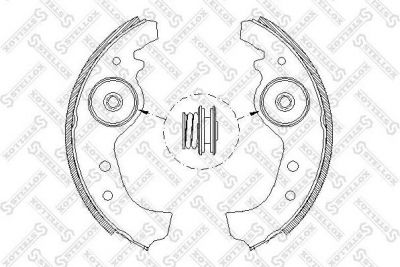 STELLOX Колодки тормозные барабанные, комплект (026 101-SX)