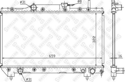 STELLOX Радиатор, охлаждение двигателя (10-25061-SX)