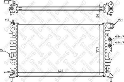 STELLOX Радиатор, охлаждение двигателя (10-25124-SX)