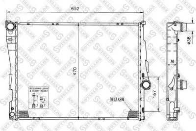 STELLOX Радиатор, охлаждение двигателя (10-25128-SX)