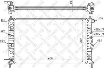 STELLOX Радиатор, охлаждение двигателя (10-25140-SX)