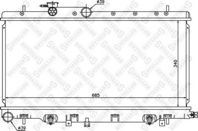 Stellox 10-25144-SX радиатор, охлаждение двигателя на SUBARU IMPREZA седан (GD)
