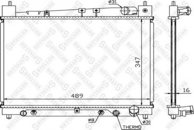 Stellox 10-25151-SX радиатор, охлаждение двигателя на TOYOTA YARIS VERSO (_NLP2_, _NCP2_)