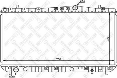 STELLOX Радиатор, охлаждение двигателя (10-25191-SX)