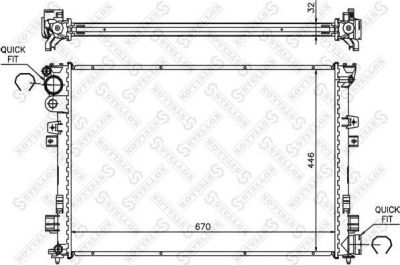 Stellox 10-25212-SX радиатор, охлаждение двигателя на FIAT SCUDO фургон (220L)