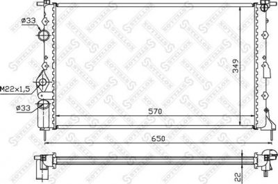 Stellox 10-25238-SX радиатор, охлаждение двигателя на RENAULT SCЙNIC I (JA0/1_)