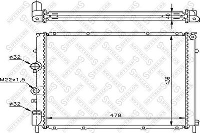 Stellox 10-25264-SX радиатор, охлаждение двигателя на RENAULT KANGOO (KC0/1_)