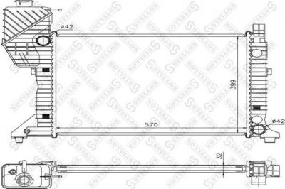 Stellox 10-25369-SX радиатор, охлаждение двигателя на MERCEDES-BENZ SPRINTER 2-t фургон (901, 902)