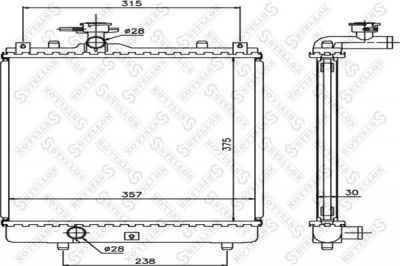 Stellox 10-25407-SX радиатор, охлаждение двигателя на SUZUKI IGNIS II