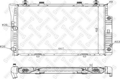 Stellox 10-25425-SX радиатор, охлаждение двигателя на MERCEDES-BENZ S-CLASS (W140)