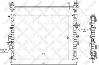 Stellox 10-25456-SX радиатор, охлаждение двигателя на FORD MONDEO IV седан (BA7)