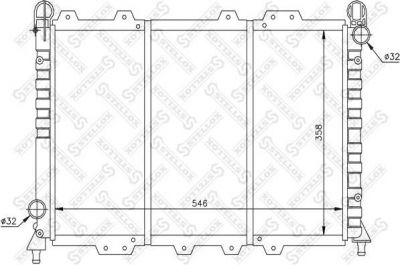 Stellox 10-25482-SX радиатор, охлаждение двигателя на ALFA ROMEO 146 (930)