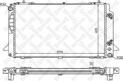 Stellox 10-25539-SX радиатор, охлаждение двигателя на AUDI COUPE (89, 8B)