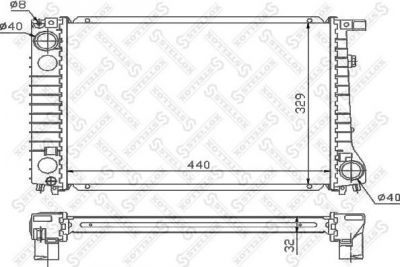 Stellox 10-25585-SX радиатор, охлаждение двигателя на 3 кабрио (E30)