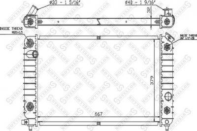 Stellox 10-25601-SX радиатор, охлаждение двигателя на CHEVROLET S10 пикап