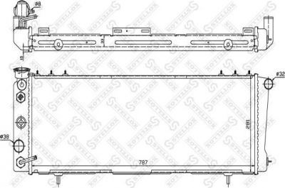 Stellox 10-25612-SX радиатор, охлаждение двигателя на JEEP CHEROKEE (XJ)