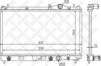 Stellox 10-25616-SX радиатор, охлаждение двигателя на DODGE NEON