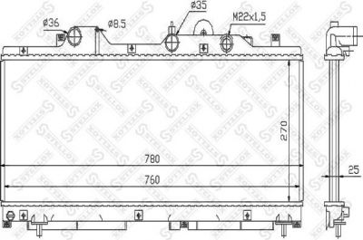 Stellox 10-25731-SX радиатор, охлаждение двигателя на FIAT PUNTO (176)