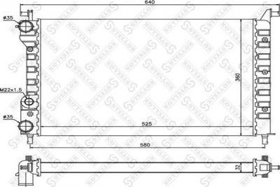 Stellox 10-25735-SX радиатор, охлаждение двигателя на FIAT PALIO Weekend (178DX)