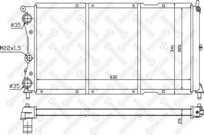 Stellox 10-25739-SX радиатор, охлаждение двигателя на FIAT PUNTO (176)