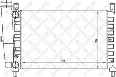 Stellox 10-25748-SX радиатор, охлаждение двигателя на FIAT UNO (146A/E)