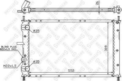 Stellox 10-25756-SX радиатор, охлаждение двигателя на FIAT MAREA Weekend (185)