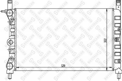 Stellox 10-25772-SX радиатор, охлаждение двигателя на FIAT UNO (146A/E)