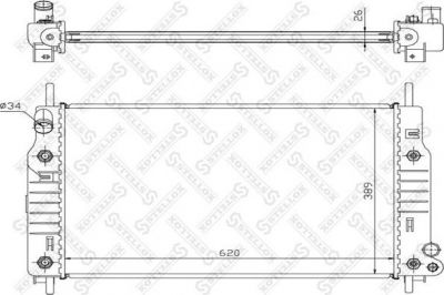 Stellox 10-25803-SX радиатор, охлаждение двигателя на FORD MONDEO I (GBP)