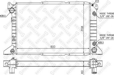 Stellox 10-25821-SX радиатор, охлаждение двигателя на FORD TRANSIT c бортовой платформой/ходовая часть (E_ _)