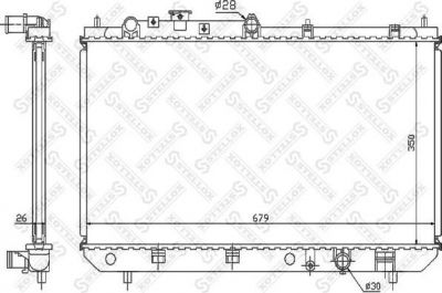 Stellox 10-25848-SX радиатор, охлаждение двигателя на MAZDA 323 F VI (BJ)