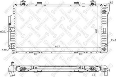 Stellox 10-25909-SX радиатор, охлаждение двигателя на MERCEDES-BENZ S-CLASS (W140)