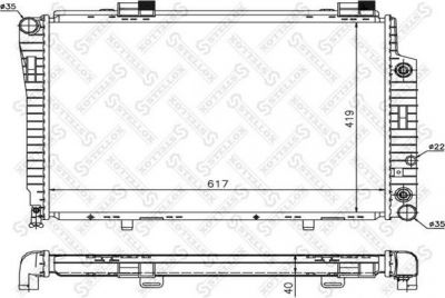 Stellox 10-25916-SX радиатор, охлаждение двигателя на MERCEDES-BENZ C-CLASS универсал (S202)