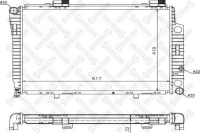 Stellox 10-25917-SX радиатор, охлаждение двигателя на MERCEDES-BENZ C-CLASS (W202)