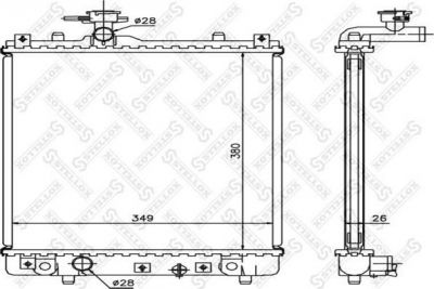 Stellox 10-25997-SX радиатор, охлаждение двигателя на SUZUKI IGNIS II