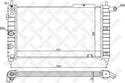 Stellox 10-26010-SX радиатор, охлаждение двигателя на OPEL KADETT E Combo (38_, 48_)