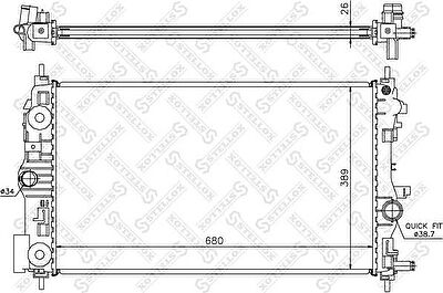 Stellox 10-26027-SX радиатор, охлаждение двигателя на OPEL ASTRA J Sports Tourer