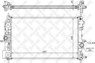 Stellox 10-26046-SX радиатор, охлаждение двигателя на OPEL INSIGNIA