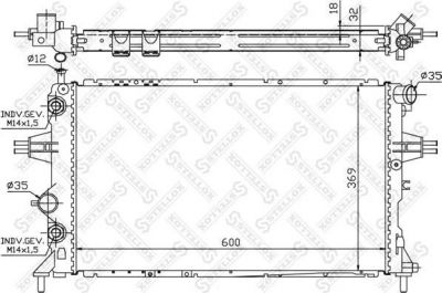 Stellox 10-26065-SX радиатор, охлаждение двигателя на OPEL ASTRA G универсал (F35_)