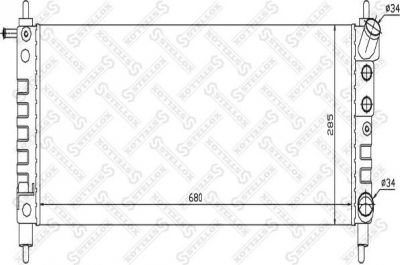 Stellox 10-26076-SX радиатор, охлаждение двигателя на CHEVROLET CORSA пикап