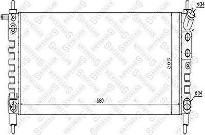 Stellox 10-26077-SX радиатор, охлаждение двигателя на CHEVROLET CORSA пикап