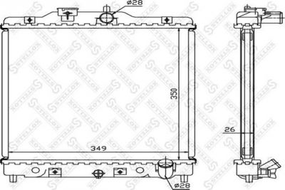 Stellox 10-26080-SX радиатор, охлаждение двигателя на HONDA CIVIC VI Hatchback (EJ, EK)